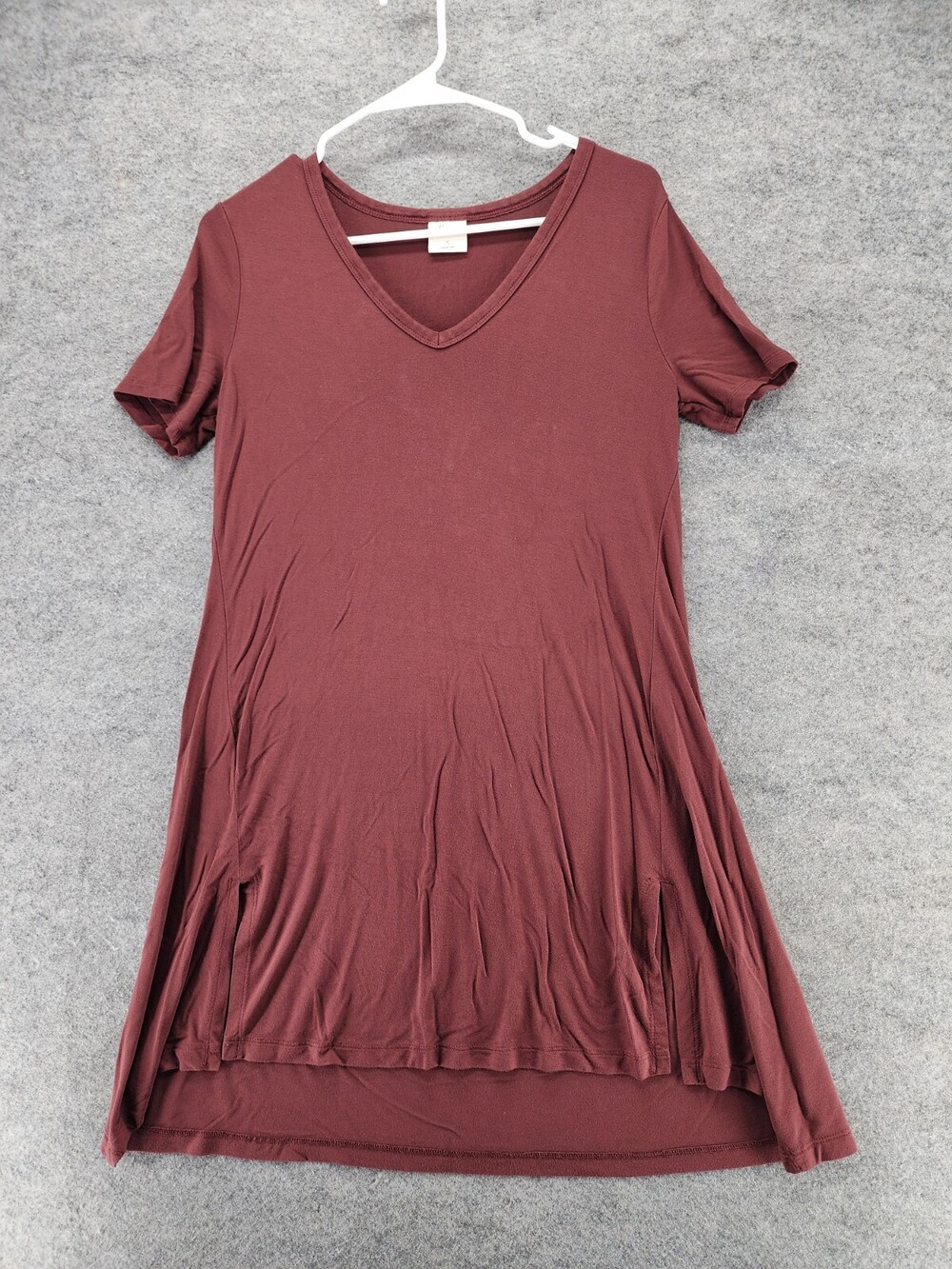 Soma Dress Womens Small Short Sleeve Red V Neck Rayon